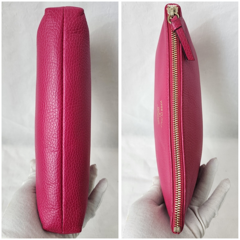 Auth Gucci Swing Calfskin Leather Pouch - Picture 7 of 8